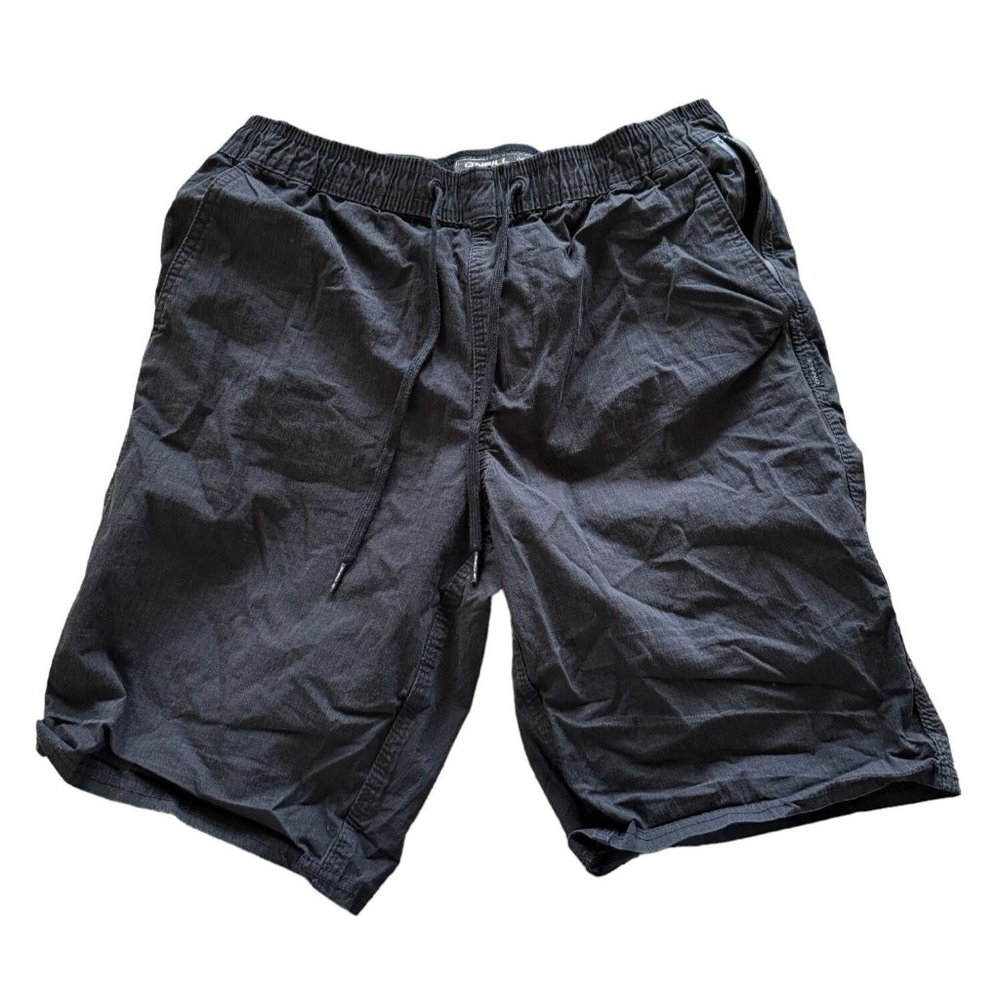 ONeill Hybrid Shorts Mens Small Black Elastic Waist Boardshorts Walkshorts e2